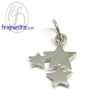 จี้ทองคำขาว  จี้ดาว- P1074WGe